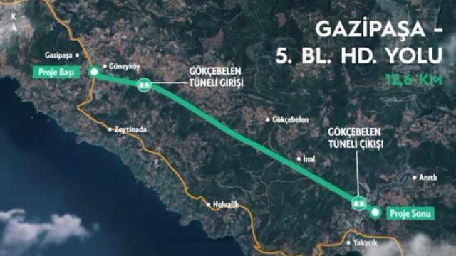 Gazipaşa Tünelleri İnşaatında Çalışmalar Devam Ediyor!