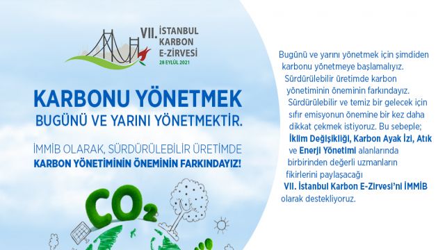 İMMİB’den VII. İstanbul Karbon E-Zirvesi’ne destek