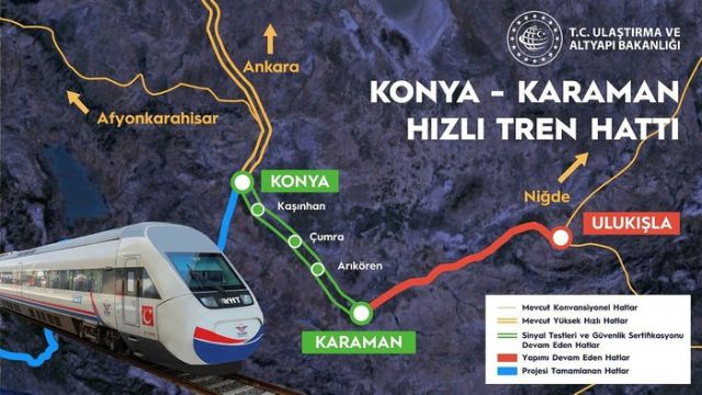 Konya-Karaman Hızlı Tren Hattı Açıldı