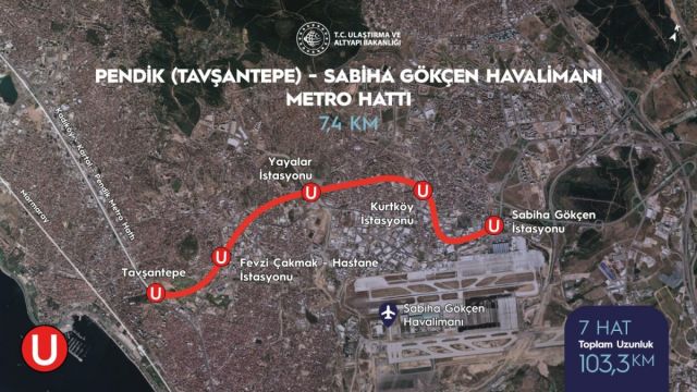 Pendik-Sabiha Gökçen Metro Hattı Bu Yılın İlk Yarısında Tamamlanacak
