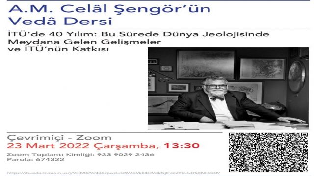 Prof. Dr. hc A.M. Celal ŞENGÖR Emekli Oluyor; Veda Dersi