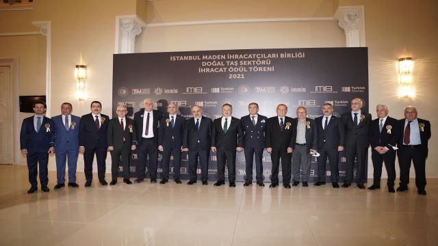 Doğal Taşta Yılın İhracatçıları İMİB Tarafından Ödüllendirildi