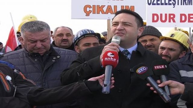 Maden işçilerinin yürüyüşün üçüncü günü sona erdi