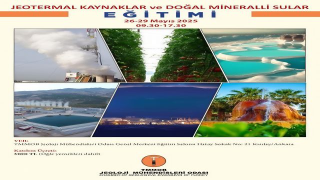 TMMOB JMO, Jeotermal Kaynaklar ve Doğal Mineralli Sular Eğitimi Düzenledi