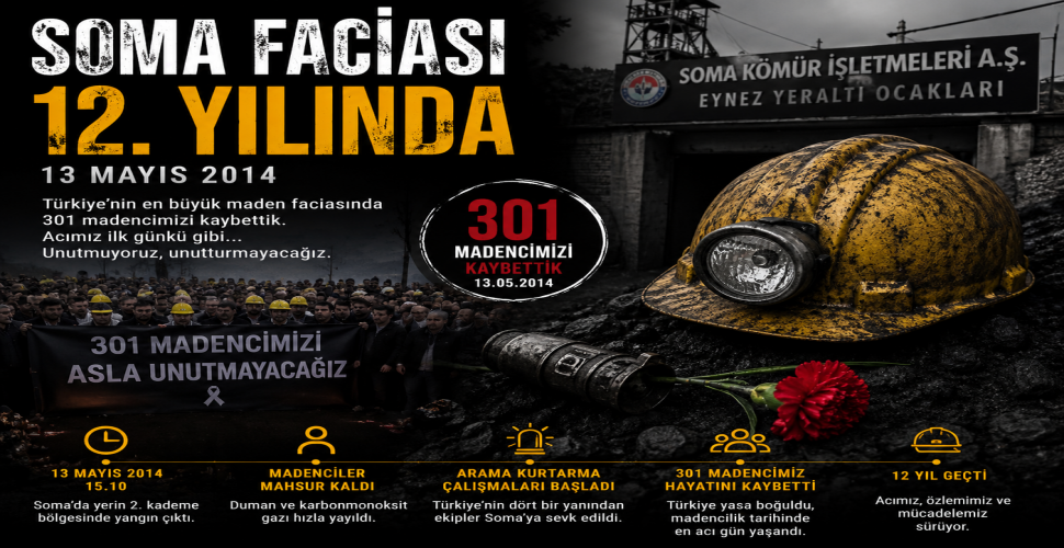 301 baret, bitmeyen acı: Soma faciasının üzerinden 12 yıl geçti