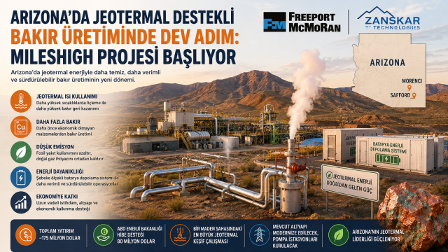 Arizona’da Jeotermal Destekli Bakır Üretiminde Dev Adım: MILESHIGH Projesi Başlıyor